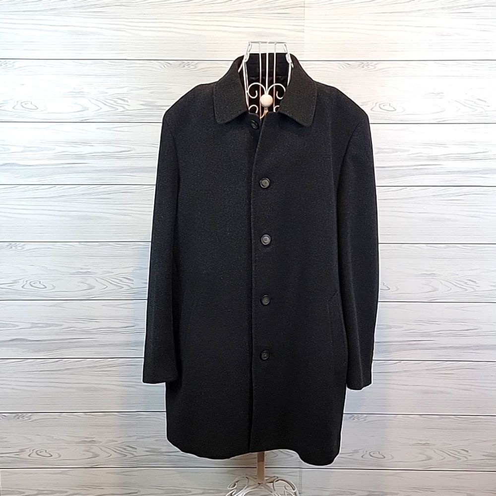 Chaps wool blend Men's car coat in slate grey Size 48R